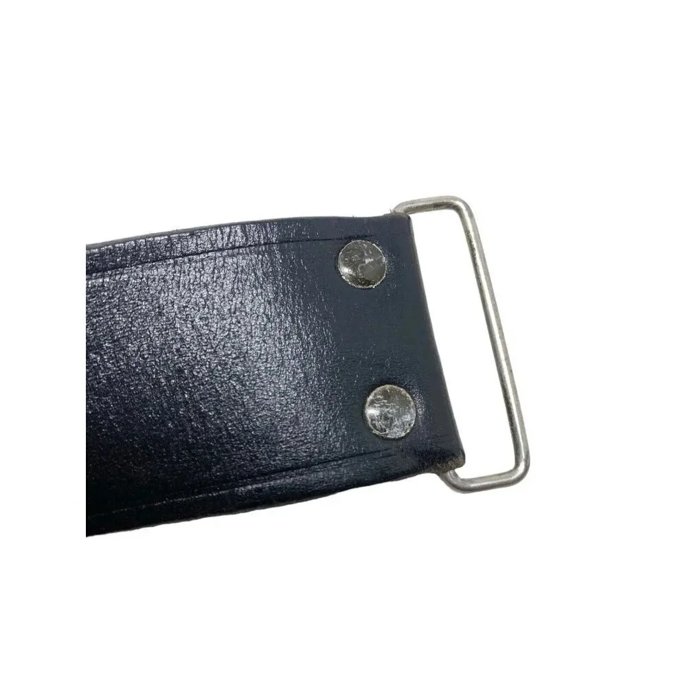 JP Jay-Pee Leather Casual Belt Black Mens Sz 36 Genuine Cowhide Leather NoBuckle